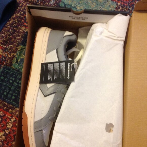 Converse Men's Pro Blaze Classic White & Gray Leather & Suede Sneakers-11.5-NIB - Picture 6 of 9